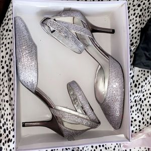 Super cute silver heels